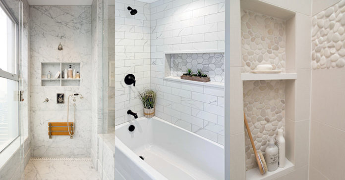 50 Tile Shower Niche Ideas and Shelf Designs for Your Bathroom Planning